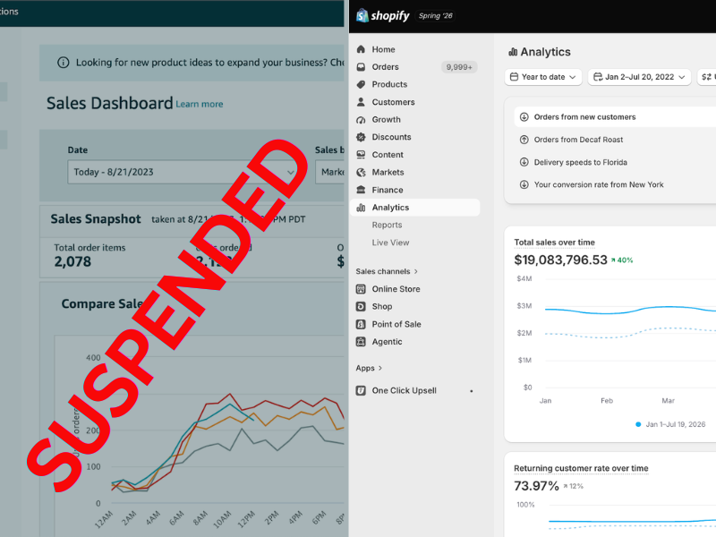 Amazon listing suspended