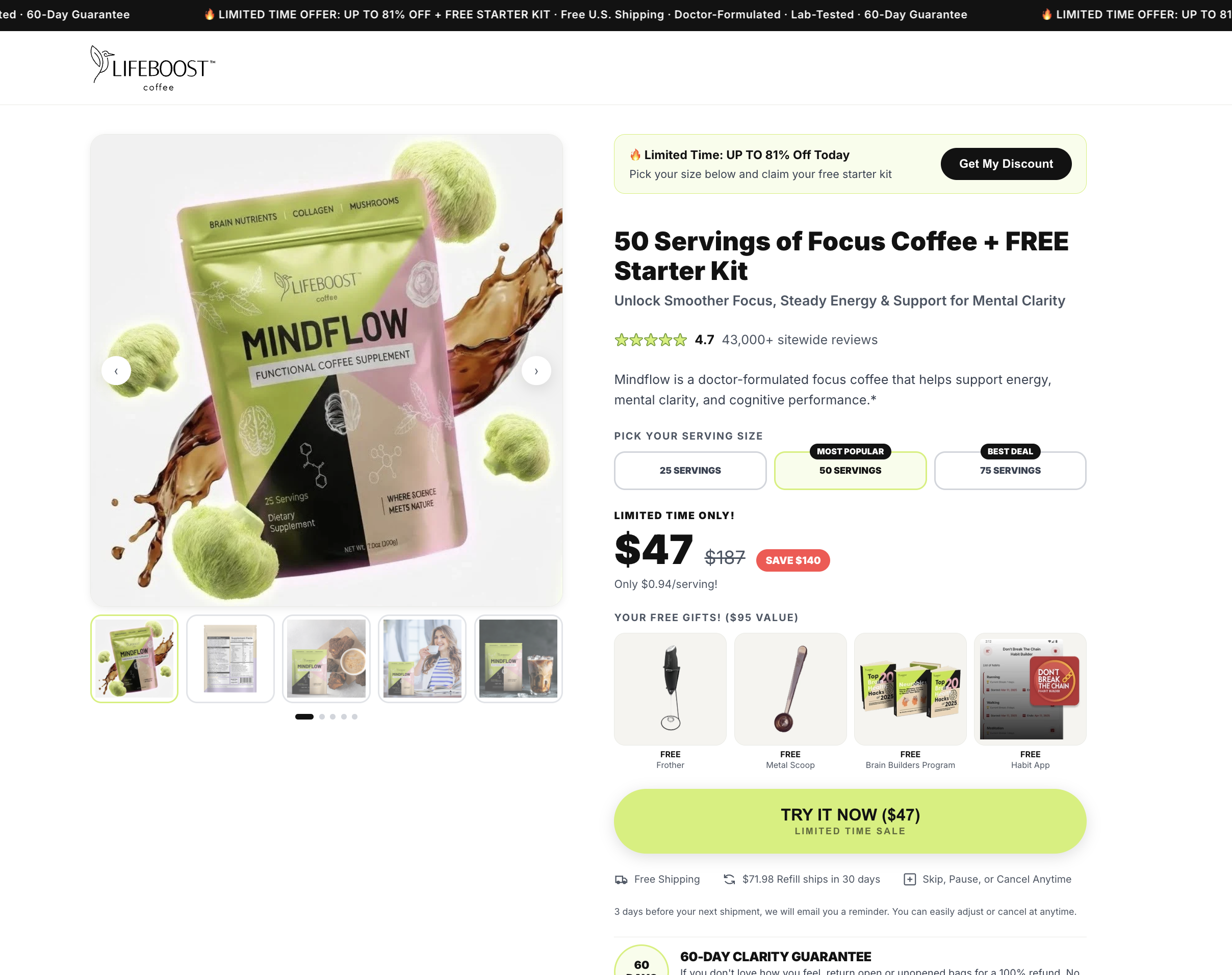 Mindflow funnel — not performing